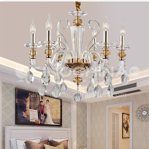 European style chandelier living room light crystal chandelier glass dining room bedroom chandelier-FD-8021